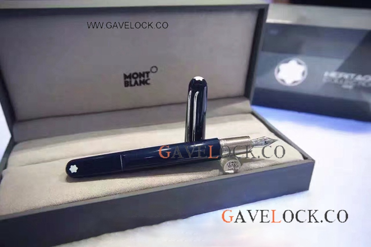 Blue & Silver Montblanc M Marc Newson AAA Replica Fountain Pen Blue & Silver Montblanc M Marc Newson AAA Replica Fountain Pen